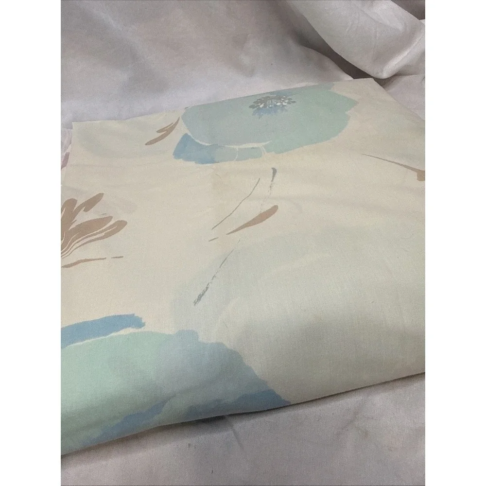 Vintage Springmaid Fitted Sheet Queen Watercolor Pastel Floral 80s Grannycore